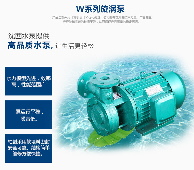 W系列旋涡泵高温高扬程卧式锅炉给水泵